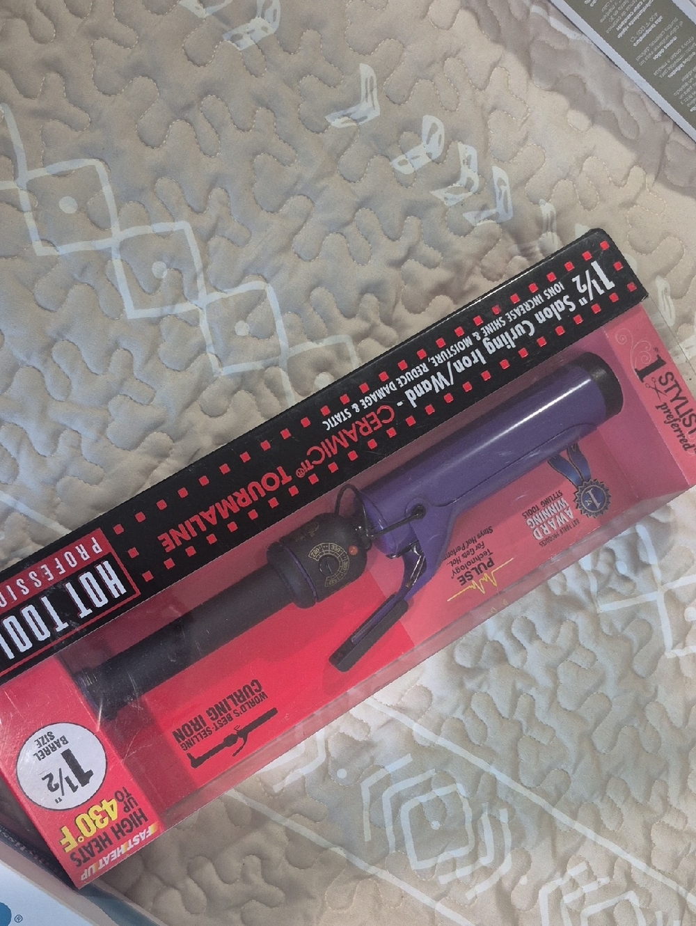 Hot Tools 1/2" Ceramic Tourmaline Curling Iron - Purple (BRAND NEW NEVER OPENED]